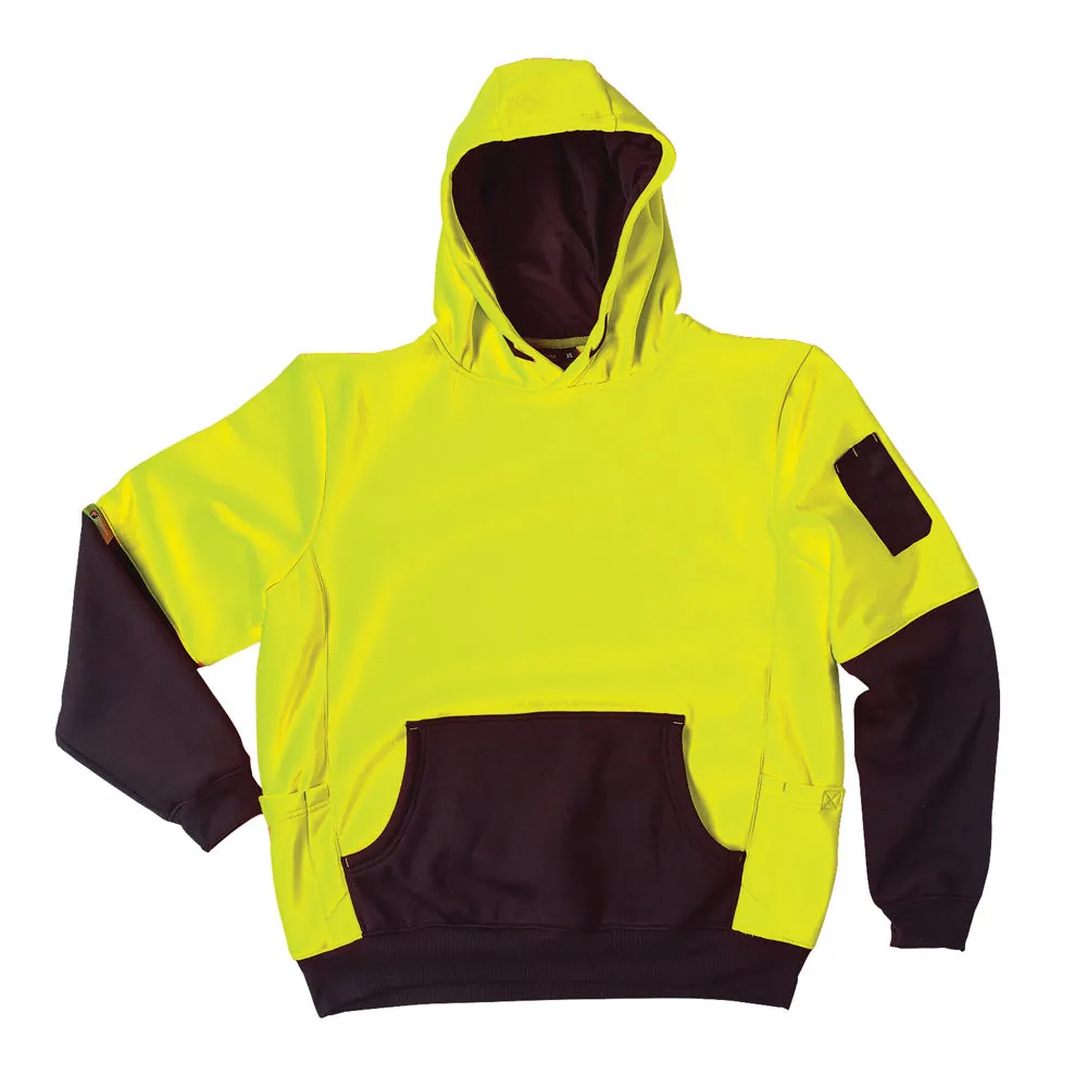 Two Tone Hoodie Brushed Fleece Pullover