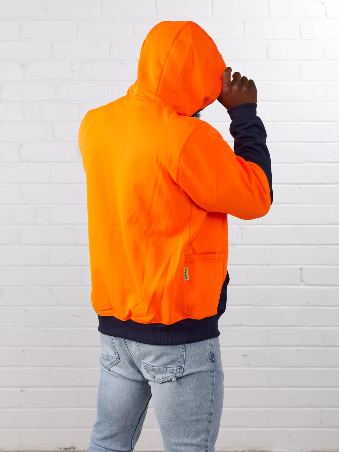 Two Tone Hoodie Brushed Fleece Pullover
