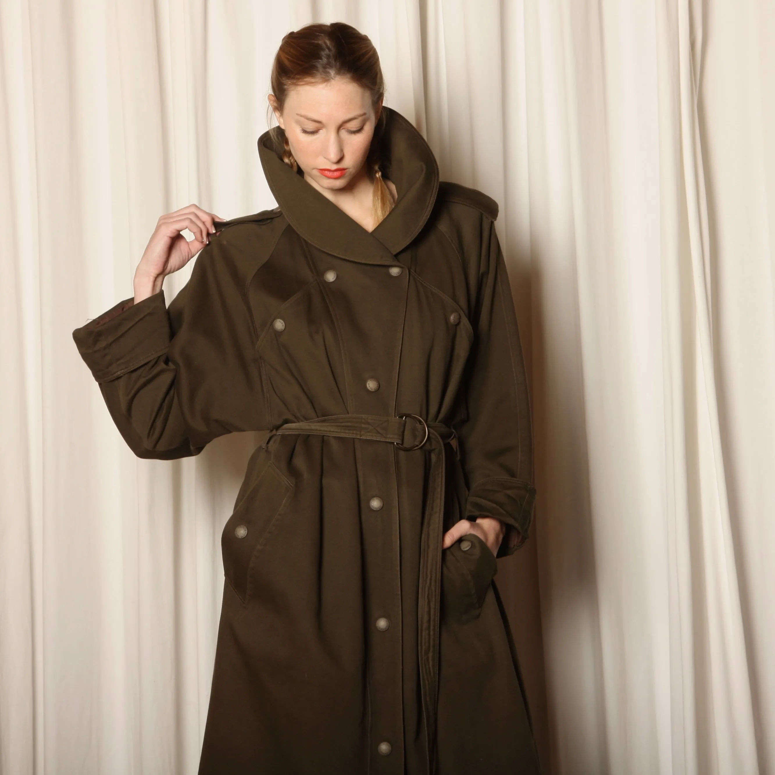 Vintage 70's Ramosport France Cotton Trench Coat