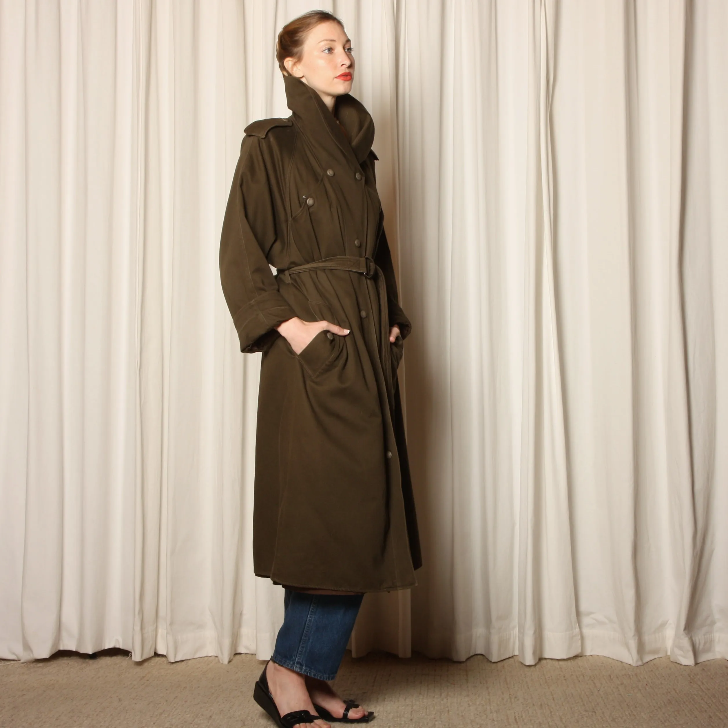 Vintage 70's Ramosport France Cotton Trench Coat