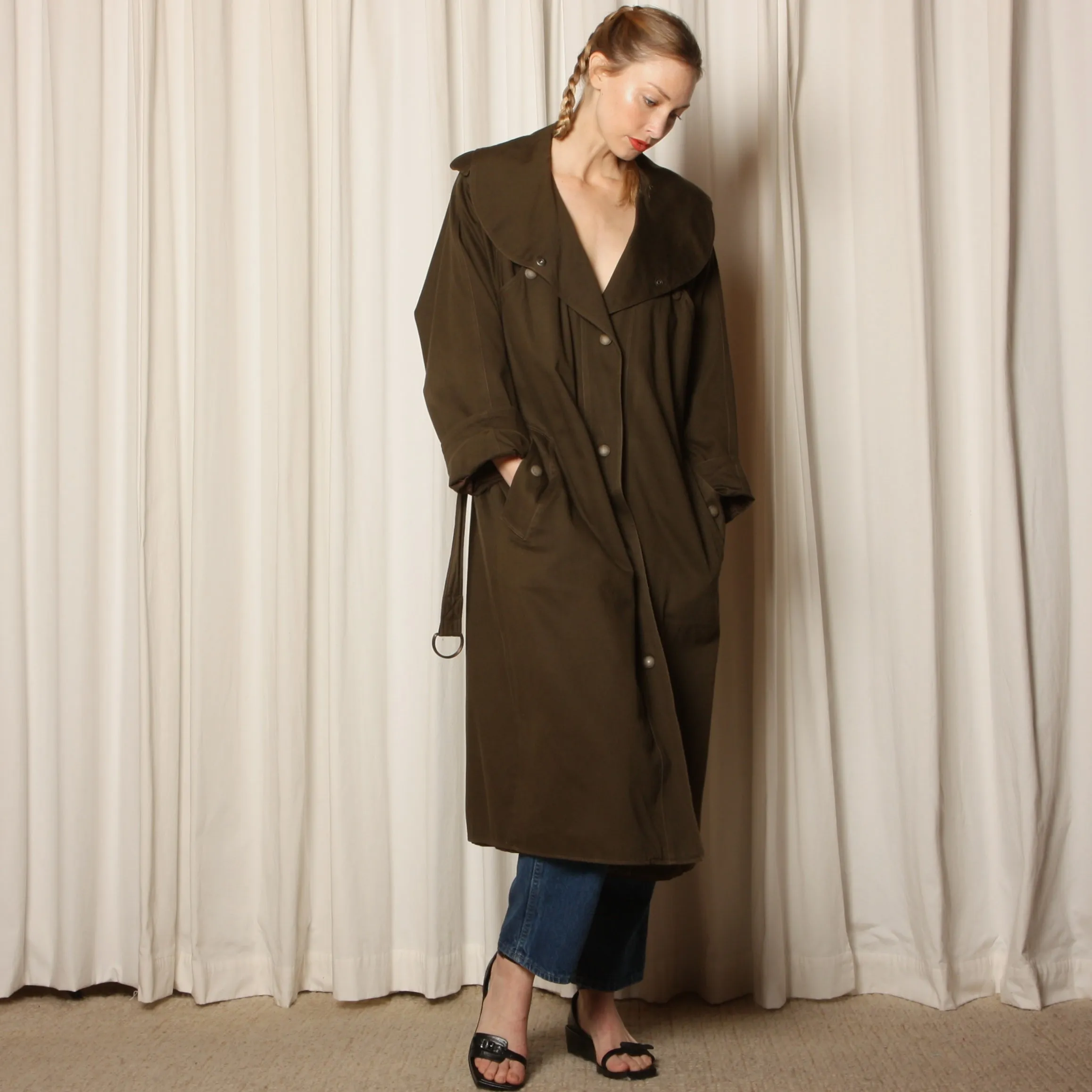 Vintage 70's Ramosport France Cotton Trench Coat