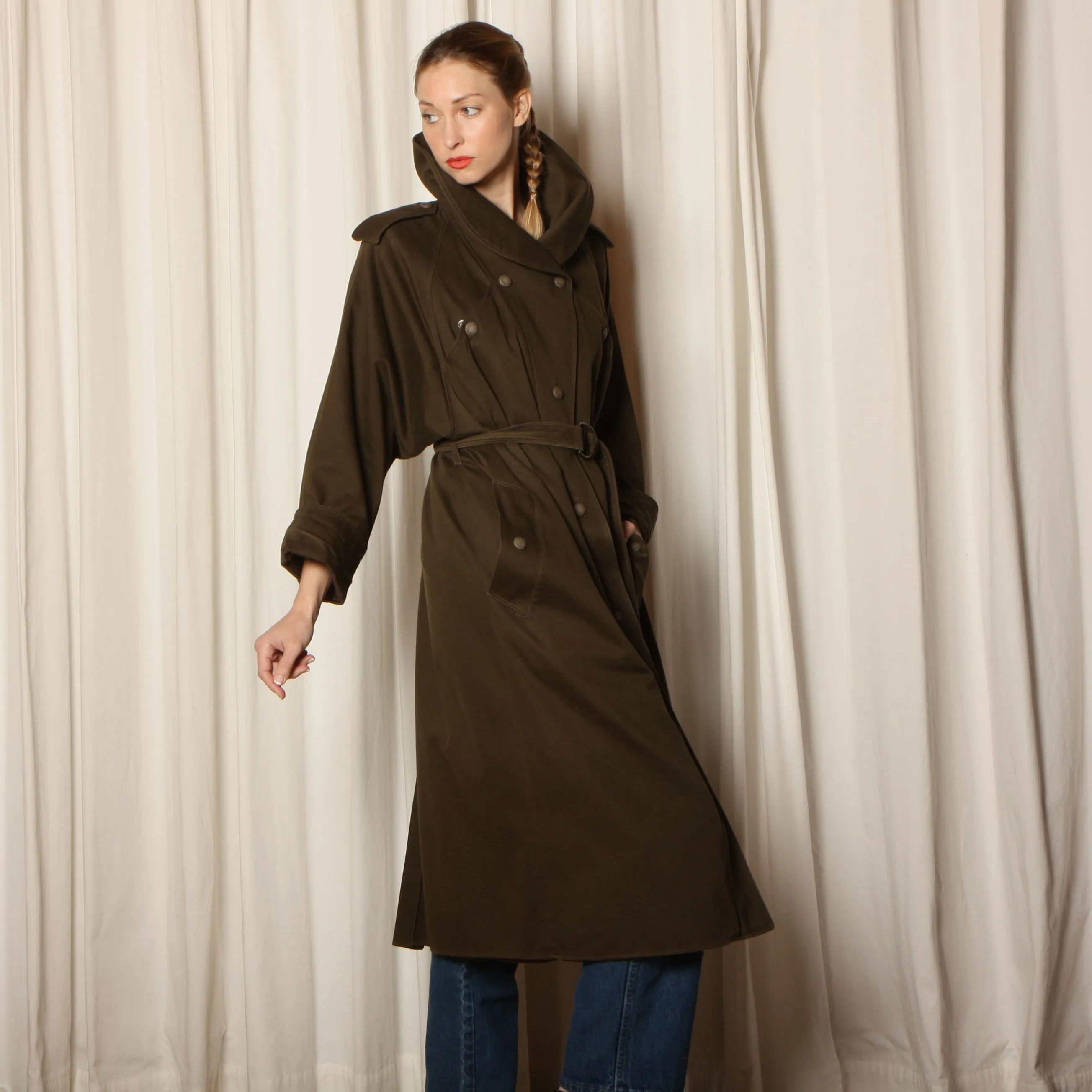 Vintage 70's Ramosport France Cotton Trench Coat
