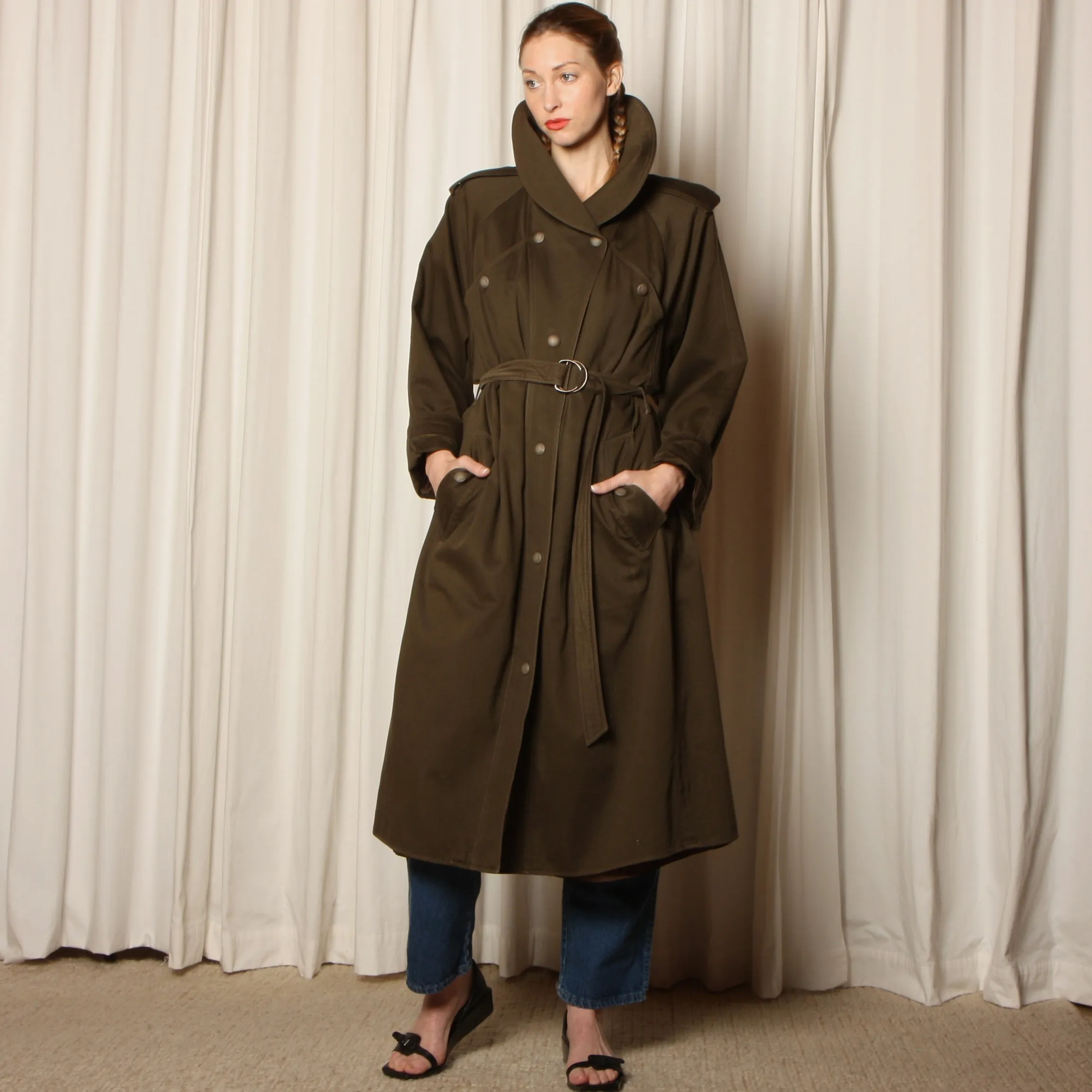Vintage 70's Ramosport France Cotton Trench Coat