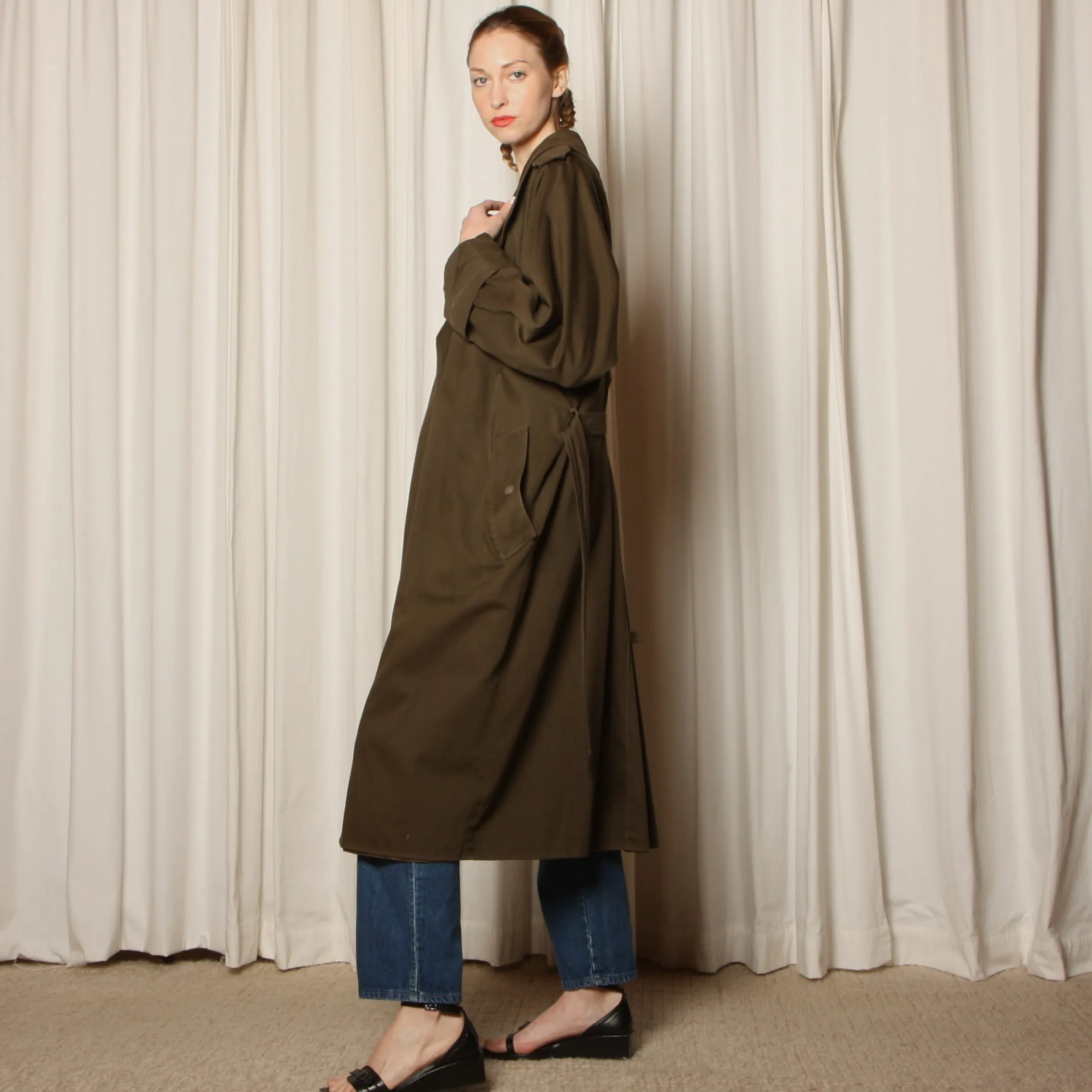 Vintage 70's Ramosport France Cotton Trench Coat