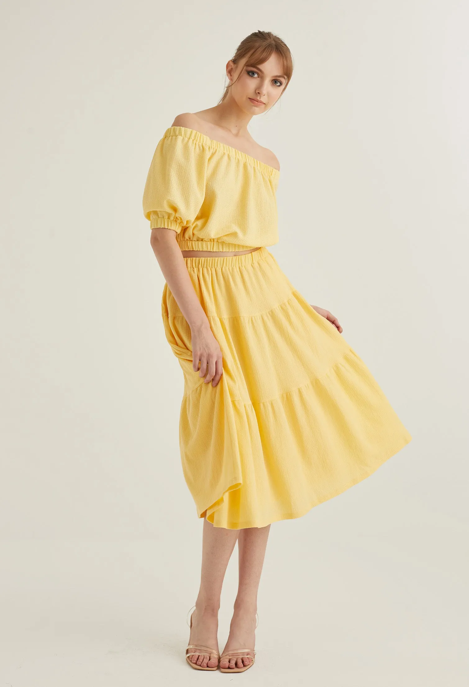 Vintage Prairie Midi Skirt