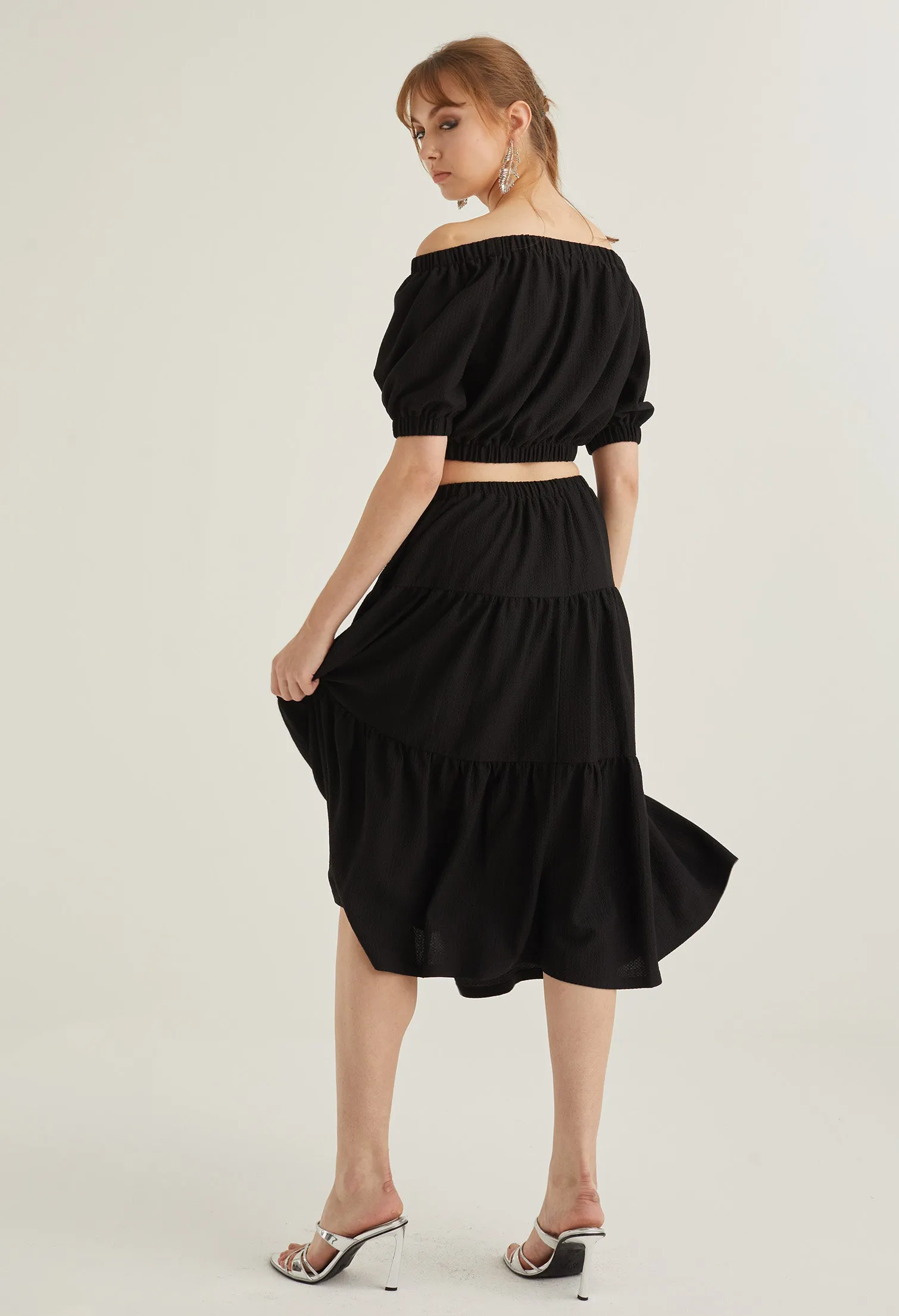 Vintage Prairie Midi Skirt