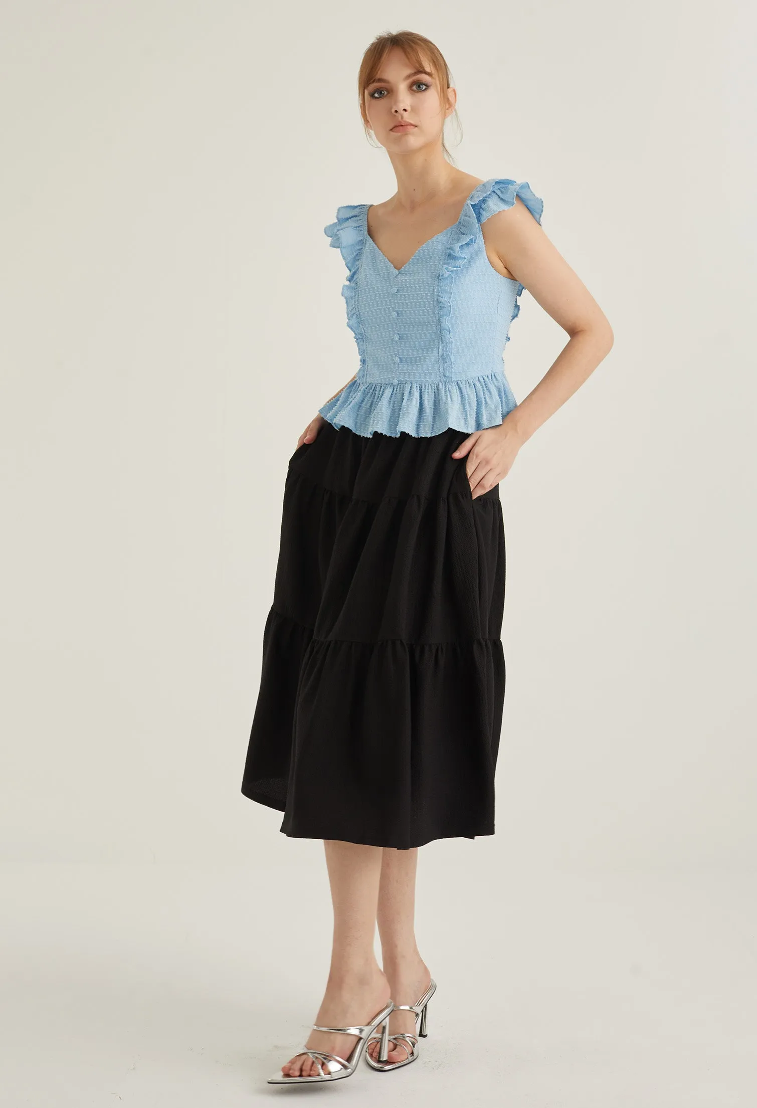 Vintage Prairie Midi Skirt