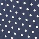 Vintage Style Navy Blue & Ivory Polka Dot Midi Dress